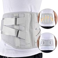 Lumbar Support Belt - Breathable Mesh Dual Adjustable Straps Lower Back Waist Support Brace Posture Corrector Stabilizer Abdomen Shaping and Pain Relief (Medium Size fits for 35"-47" Waist)
