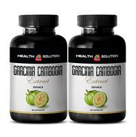 Fat Burner for Men - Garcinia CAMBOGIA Extract - Garcinia Fast - 2 Bottles 120 Capsules