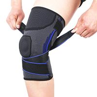 Sports Volleyball Knee Protector Pads Private Label for Junior Youth,Basketball Protective Knee Guard Knee Pad with Spring Bar (Blue, L)