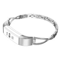 ETbotu for Fitbit Alta Bands Women Metal Replacement Bands Accessories Straps Bracelet Bangle Wrist Bands Silver