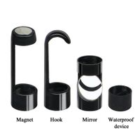 Wireless Endoscope Camera - Includes Hook, Magnet, Side View Mirror, Waterproof device -for 8mm WF010 WF020 Wireless Borescope Camera Series(Black)