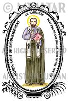 St Barnabas Patron Saint of Encouragement 4"x6" Set of 6 Linen Postcards