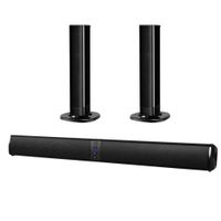 Soundbar, Bluetooth Speaker with Enhanced Bass, Digital Amplifier, Wireless Home Theater Speaker with Remote Control for TVs, PCs, Tablets and Smartphones (Black)