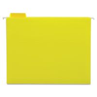 Globe-Weis/Pendaflex Hanging File Folders, 1/5 Cut Clear Tab, Letter Size, Yellow, 25 Folders Per Box (65069GW)