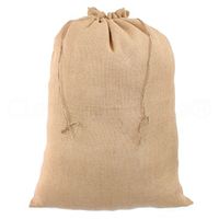 CleverDelights 18" x 24" Burlap Bags with Natural Jute Drawstring - 2 Pack - Large Burlap Pouch Gunny Sack Bag - 18x24 inch