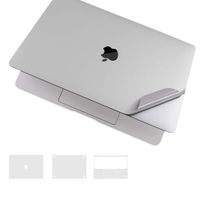 Leze - 5-in-1 Full Body Decals Sticker Compatible with MacBook Air 13 with Retina Display 2018 Released(Model Number: A1932) Include[Top+Bottom+Touchpad+Palm Rest+Screen Protector] - Sliver