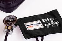 McKesson Professional Large Adult Blood Pressure Aneroid Unit, Premium Chrome Style, 2-Tube, Burgundy (Each)
