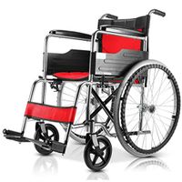 Chunse Self Propelled Wheelchairs, Lightweight Folding Wheelchair Lightweight Mobility Device for Elderly,Silver