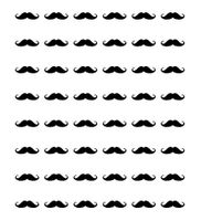 Legendary-Yes 48 Mustache Envelope Seals Labels Stickers 1.2 Inch Round