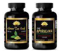 Metabolism Book for Weight Loss - Green Tea Extract – SPIRULINA - spirulina Algae - Combo (2 Bottles)