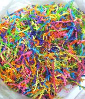 U Choose Size! Tropical Rainbow Gift Basket Shred Crinkle Paper Filler Bedding (12oz Bag)