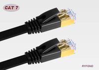 Cat 7 High Speed 10GB Shielded STP LAN WAN Network Flat Ethernet Cable - Indoor Outdoor Networking Patch Cable with Clips for Modem, Router, LAN,WAN, Computer (10 FT/3M)