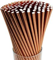 100% Compostable Drinking Biodegradable Eco-Friendly Bulk Paper Straw, Foil Bulk Paper Straws (ROSE GOLD, 400 Count)
