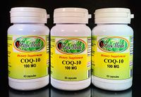 CoQ-10 Q-10 coq10 CO Q10 co-Enzyme 100mg - Various Sizes. Made in USA (3 Bottles - 180 [3x60] Capsules)