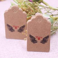 OBELLA BOUTIQUE 100pcs 3x5cm white Label NEW DIY Hand Made Thank you Love made wuth tags For Wedding Gift Tag wedding gift tag