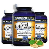 (Pack of 3) Natural Anti-Inflammatory Advanced Pain Relief by Doctors Nutra Nutraceuticals for Joints, Swelling and Stiffness with Turmeric, Curcumin, Enzymes and Boswellia - Vegetarian, no Gluten