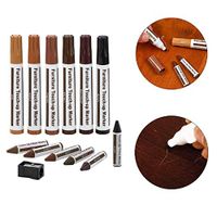 Putars Furniture Repair Kit Wood Markers Markers and Wax Sticks with Sharpener Kit for Stains Scratches Wood Floors Tables Desks Carpenters Bedposts Set of 13
