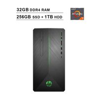 2019 Newest HP Pavilion 690 Gaming Desktop (AMD 8-Core Ryzen 7 2700 3.2GHz up to 4.1 GHz, 32GB DDR4 RAM, 256GB SSD (Boot) + 1TB HDD, AMD Radeon RX 580 4GB, WiFi, Bluetooth, DVD, Windows 10 Home)