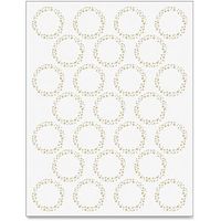 Geographics 48675 Printable Foil Star Seals 75/PK Gold