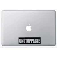 Crazy4Decals Vinyl Sticker for Laptop Notebook MacBook Air/Pro Dell HP Walls, Windows, Computers, Hydro Flasks, Water Bottles and More. (Black)