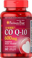 Puritan's Pride Q-Sorb CoQ10 (Coenzyme Q10) 600 mg, Natural Antioxidant, Dietary Supplement for Blood Pressue Management, 60 Rapid Release Softgels