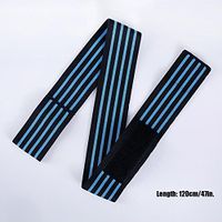 1 Pair Elbow Brace by ZSZBACE- 47 in. Long Wrist Elbow Wraps Elastic Straps- Elbow Protector for Weightlifting/Workout/Bodybuilding/Gym/Fitness (Black&Blue)