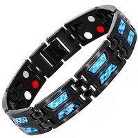 ZHXHX Men's Bracelet, Magnetic Bracelet Health Link Arthritis Pain Relief, Carbon Fiber Titanium Steel Bracelet