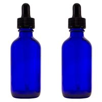 Greenhealth - Pack of 2 - Cobalt Blue Glass Bottle 2oz with Glass Dropper