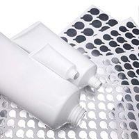 5 Sheets (500PCS) 11mm/0.43" Aluminum Foil Seals Label - Silver Self-Adhesive Sealing Stickers - Cosmetic Toothpaste Container Sealing - Reusable Compatible Paster Tags