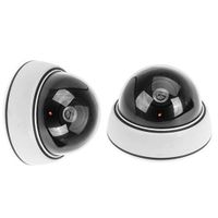 Etopars 2 X Simulated Dome Fake Dummy Security CCTV Camera Waterproof IR LED Flashing Red Light Outdoor Indoor Surveillance Guard