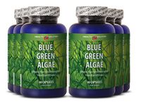 Spirulina chlorella Tablets - Blue Green Algae - Natural Source of Protein (6 Bottles)