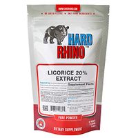 Hard Rhino Licorice Root 20% Extract Powder, 125 Grams (4.4 Oz), Lab-Tested, Scoop Included