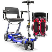 LUGGIE ELITE Folding Travel 10.5 Ah Lithium Powered Electric Mobility Scooter - New Generation Tiller
