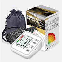 BABIFIS Full Automatic Upper Arm Type Electronic Sphygmomanometer English Voice Broadcast Blood Pressure Machine for Home Use Silver