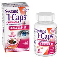 Systane ICaps  Eye Vitamin & Mineral Supplement, AREDS 2 Formula, 60 Chewable Tablets