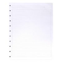 Letter Size 8.5 X 11 Ruled/Lined 120gsm Refill Paper For 11 Discs Discbound Notebook and Journal - Discette - White, 100 Sheets, 200 Pages