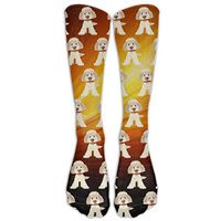 Yuelu Women&Men Goldendoodle Dogs Mid Calf Crew Socks Tube Stockings Boot Socks One Size