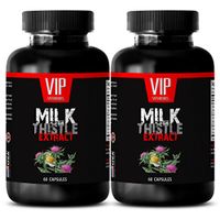 Milk Thistle Seed Extract - Milk Thistle Extract - Reduce Cholesterol - 2 Bottle 120 Capsules