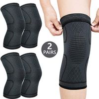 AVIDDA Knee Brace Support Compression Sleeves, Knee Support for Men Women Compression Knee Sleeve for Meniscus Tear, Arthritis, Weightlifting, Running, Squats, Workouts 2 Paris Gray L
