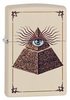 Zippo Eye of Providence Cream Matte Pocket Lighter