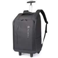 Aoking Large Travel Rolling Backpack with Wheels for Adults Cool Trolley Mesh Backpack Waterproof School Luggage