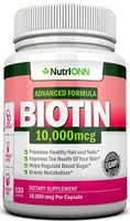BIOTIN 10,000 MCG - 120 Capsules - Designed for Hair Growth, Strong Nails and Healthy Skin - Pharmaceutical-Grade Natural d-Biotin (Vitamin B7) - Advanced Formula to Enhance Your Results