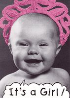 New Baby Girl Announcement Cards - 48 Count