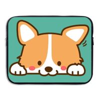 Beach Surfer Computer Bag Laptop Case Slim Sleeve Cute Corgi Dog Waterproof 13-15In IPad MacBook