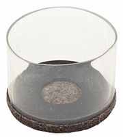 Leg Tip Clear With Brown Felt 1-3/8In