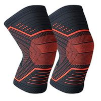 BravoFit Knee Brace Compression Sleeve 2 Pack - Knee Brace Anti Slip for Men Women, Knee Support for Basketball, Running, Weightlifting, Crossfit, Gym, Workout