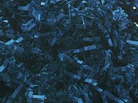 Navy Blue Black Metal Pail Bucket Party Gift 5.5" with Crinkle Paper Shred