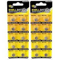 2X Exell 1.5-Volt Alkaline Coin Cell Battery, EB-L754, 10-Pack Replaces AG5 393