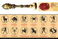 MNYR Aries Constellations Wax Seal Stamp Retro Bronze Metal Handle Wedding Invitation Card Stationary Envelope Exceptional Gift Idea Custom Logo Picture Wax Seal Sealing Stamp Wax Sticks Gift Kit
