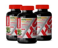Heart Health Supplements Men - Asparagus 600 Mg Young Shoots 4:1 Extract - Digestive Supplements for Women - 3 Bottles 300 Capsules